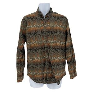 American Eagle Mens Classic Fit Southwestern Button Down Shirt Size M